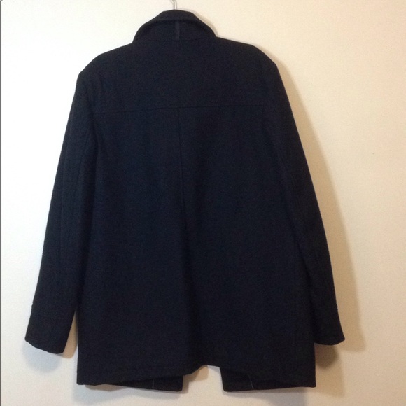 Black River Wool Blend Button Down Black Coat - Picture 3 of 7